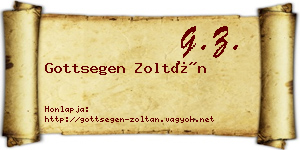 Gottsegen Zoltán névjegykártya